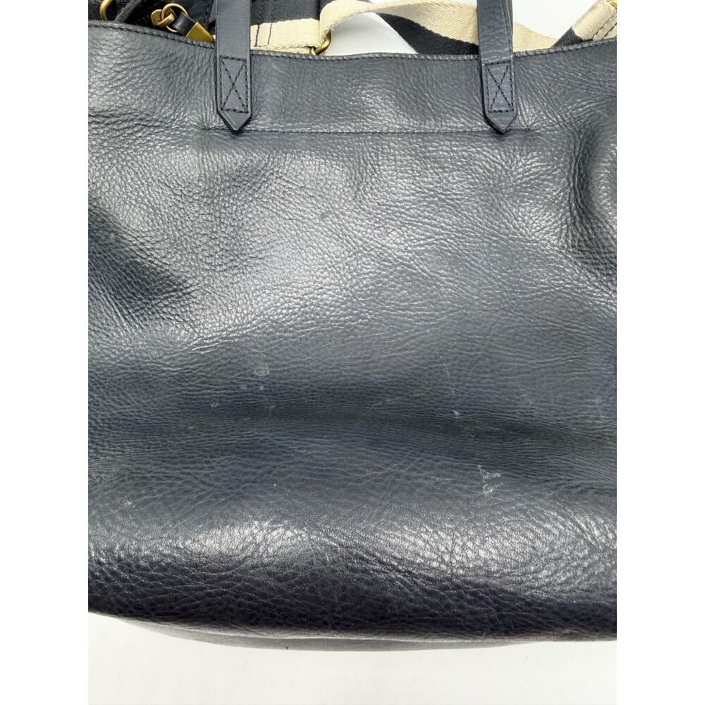 Madewell Zip-Top Medium Transport Tote Leather Crossbody Bag Black AS IS - Picture 10 of 10